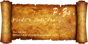 Pirót Zsófia névjegykártya