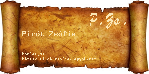 Pirót Zsófia névjegykártya